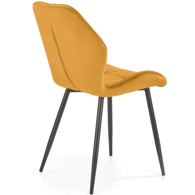 Szék K453 Velvet/Fém Mustár,8