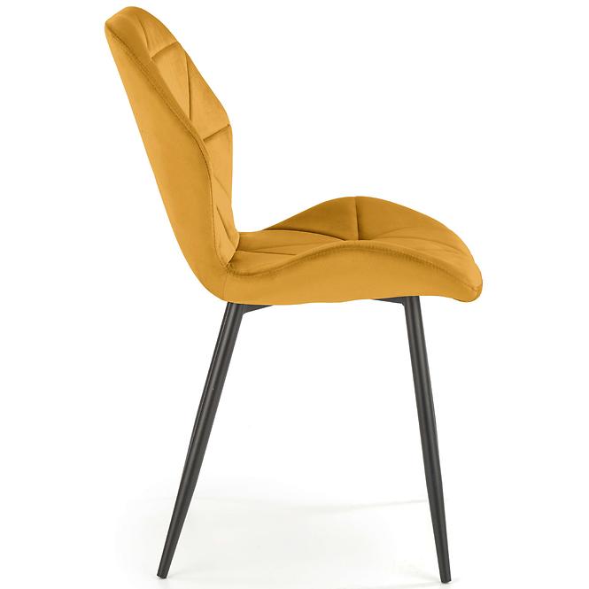 Szék K453 Velvet/Fém Mustár