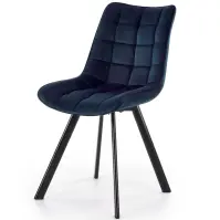 Szék K332 Velvet/Fém Tengerészkék