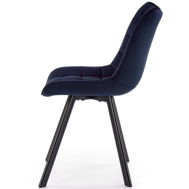 Szék K332 Velvet/Fém Tengerészkék,3