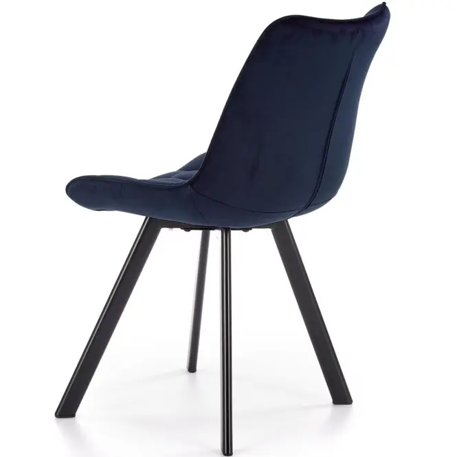 Szék K332 Velvet/Fém Tengerészkék,4