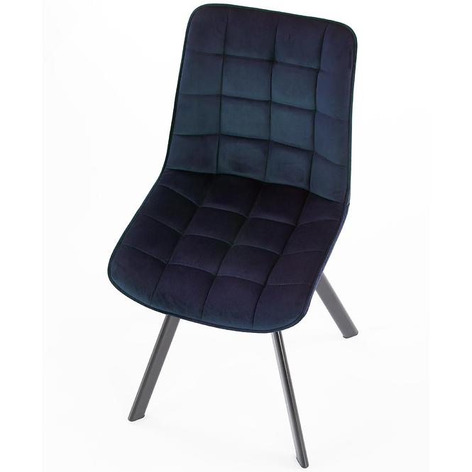 Szék K332 Velvet/Fém Tengerészkék