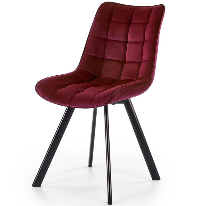 Szék K332 Velvet/Fém Bordó