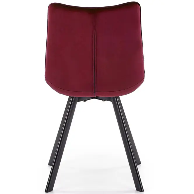 Szék K332 Velvet/Fém Bordó