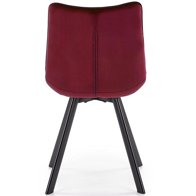 Szék K332 Velvet/Fém Bordó