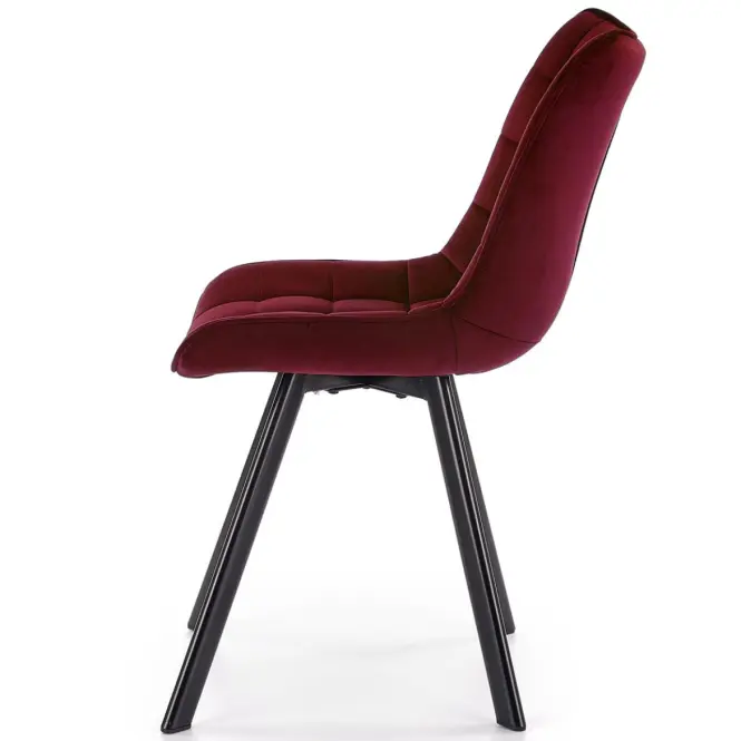 Szék K332 Velvet/Fém Bordó
