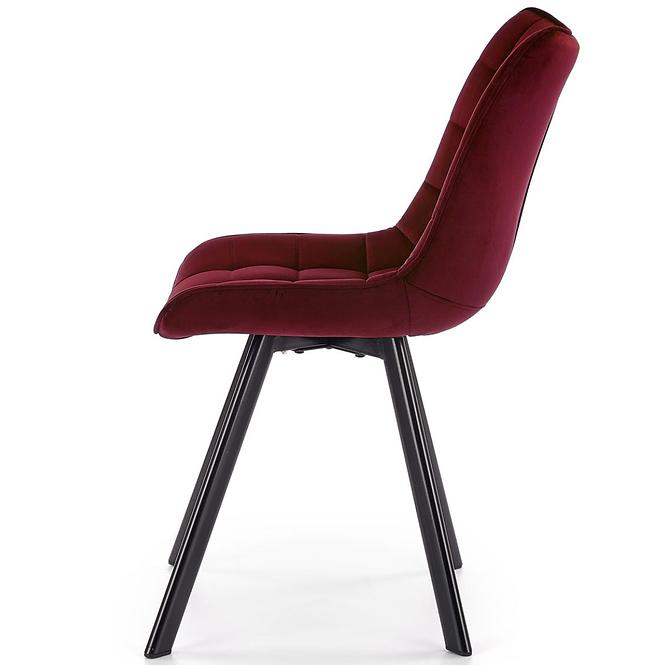 Szék K332 Velvet/Fém Bordó