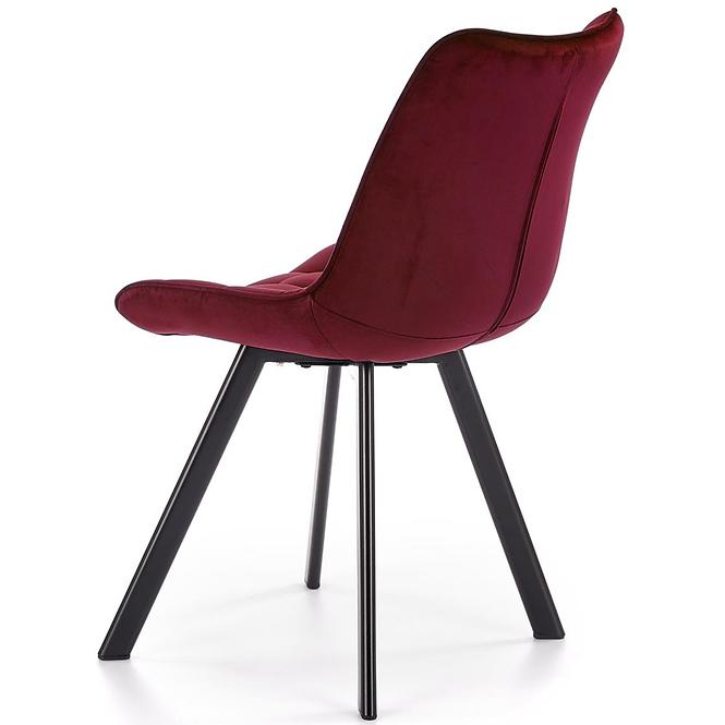 Szék K332 Velvet/Fém Bordó