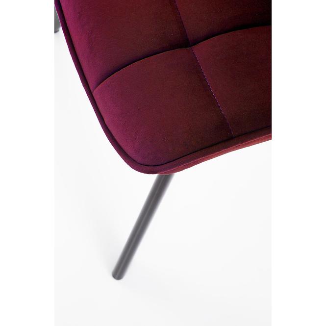 Szék K332 Velvet/Fém Bordó