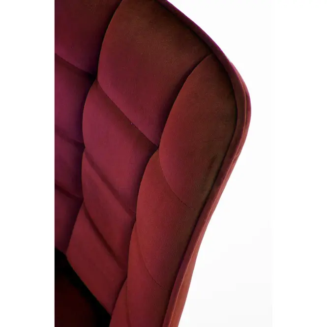 Szék K332 Velvet/Fém Bordó