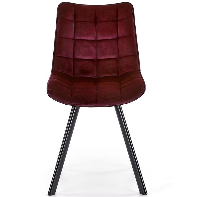 Szék K332 Velvet/Fém Bordó