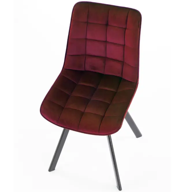 Szék K332 Velvet/Fém Bordó