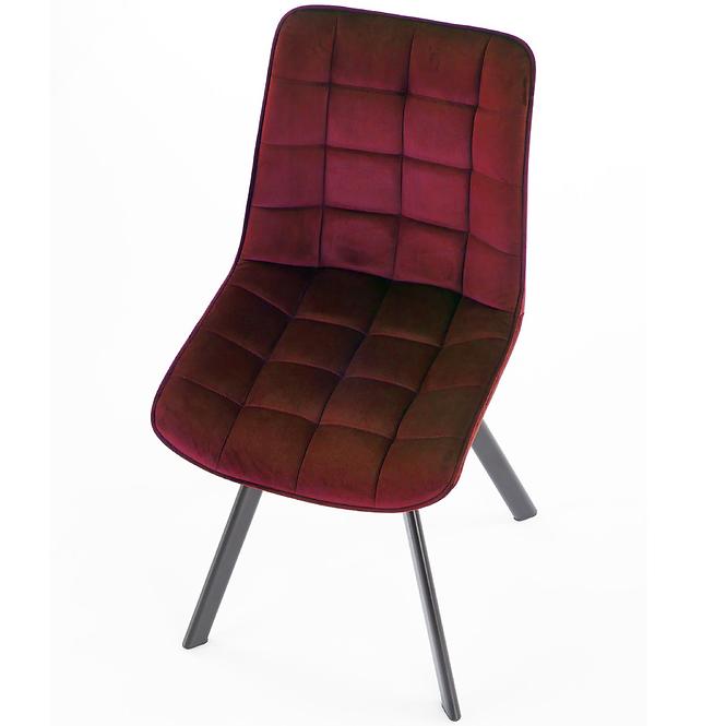 Szék K332 Velvet/Fém Bordó