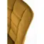 Szék K332 Velvet/Fém žltá,5