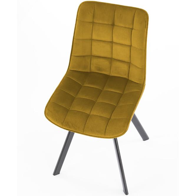 Szék K332 Velvet/Fém žltá