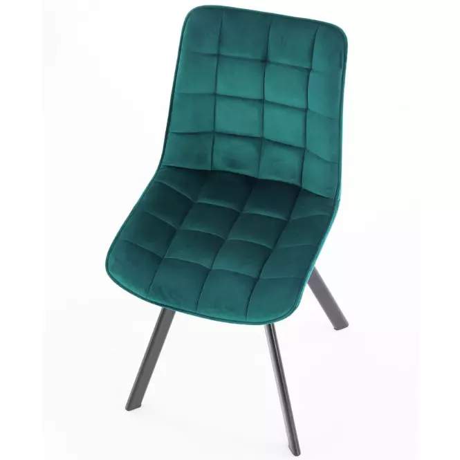 Szék K332 Velvet/Fém türkiz