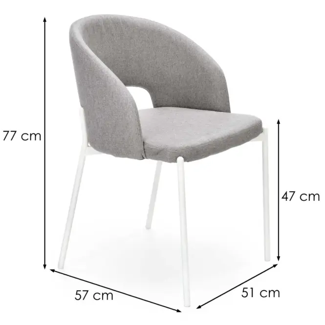 Szék K486 Szövet/Fém szürke,2