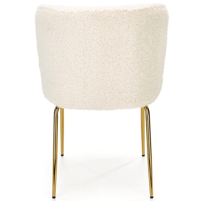 Szék K474 Boucle/Króm Krém/Aranysárga