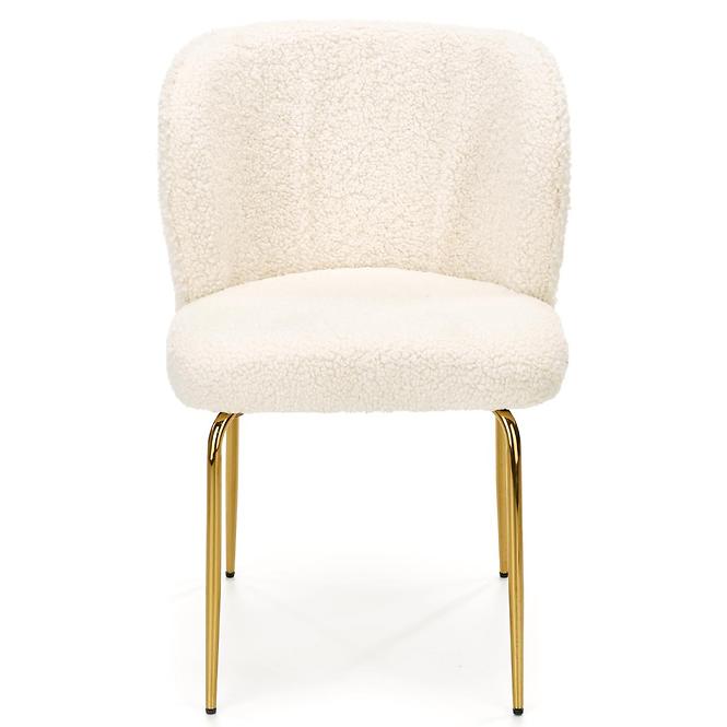 Szék K474 Boucle/Króm Krém/Aranysárga