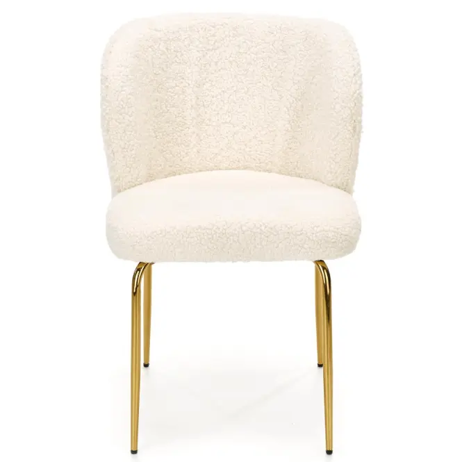 Szék K474 Boucle/Króm Krém/Aranysárga,7