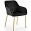 Szék K306 Velvet/Króm fekete/Aranysárga
