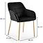 Szék K306 Velvet/Króm fekete/Aranysárga,2