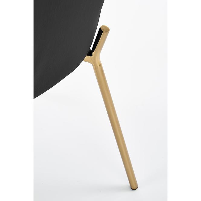 Szék K306 Velvet/Króm fekete/Aranysárga