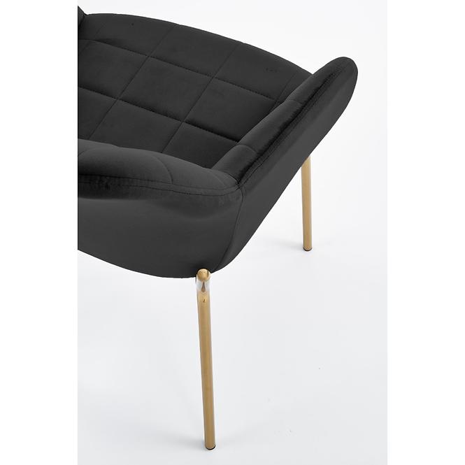 Szék K306 Velvet/Króm fekete/Aranysárga