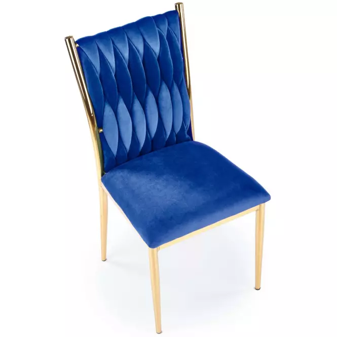 Szék K436 Velvet/Króm Gránát/Aranysárga