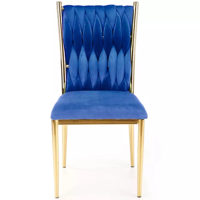 Szék K436 Velvet/Króm Gránát/Aranysárga