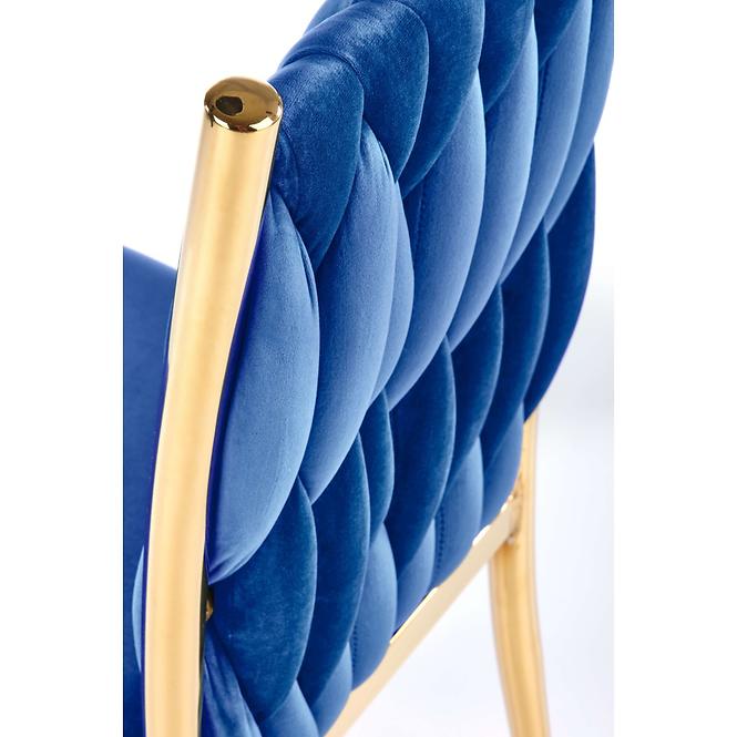 Szék K436 Velvet/Króm Gránát/Aranysárga