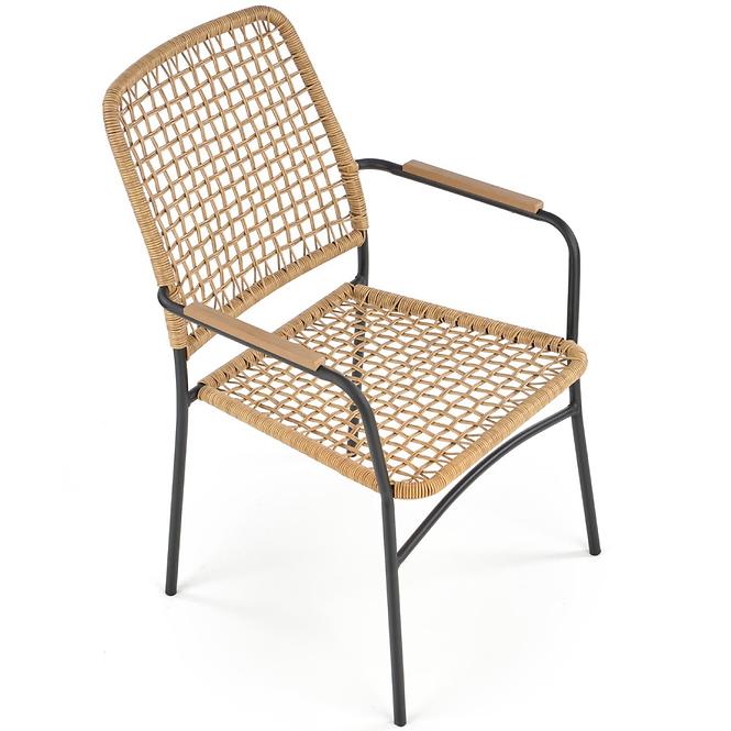 Szék K457 Rattan/Fém Natural/fekete