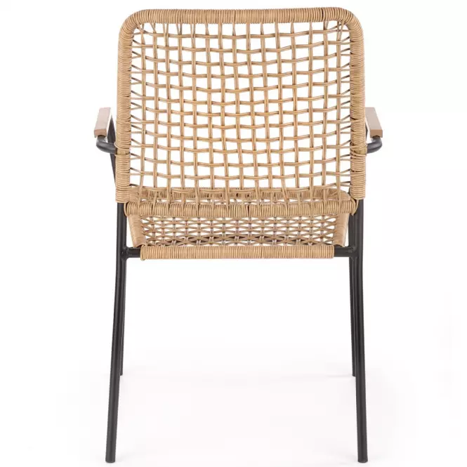 Szék K457 Rattan/Fém Natural/fekete