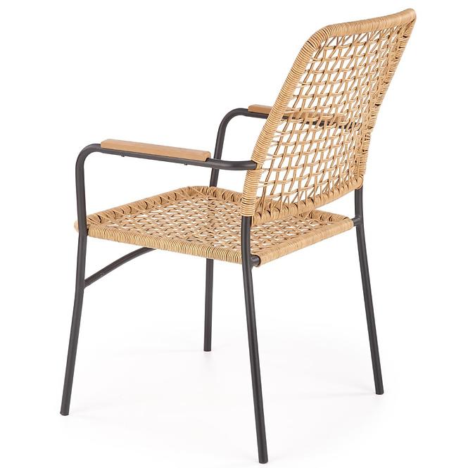 Szék K457 Rattan/Fém Natural/fekete