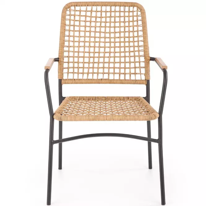 Szék K457 Rattan/Fém Natural/fekete