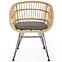 Szék K456 Rattan/Szövet/Fém Natural/szürke,3