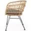 Szék K456 Rattan/Szövet/Fém Natural/szürke,4