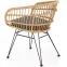 Szék K456 Rattan/Szövet/Fém Natural/szürke,5