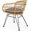 Szék K456 Rattan/Szövet/Fém Natural/szürke,5
