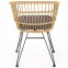 Szék K456 Rattan/Szövet/Fém Natural/szürke,6