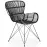 Szék K335 Rattan/Fém fekete
