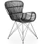 Szék K335 Rattan/Fém fekete