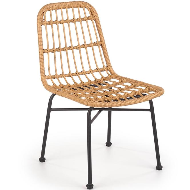 Szék K401 Rattan/Szövet/Fém Natural/fekete