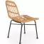 Szék K401 Rattan/Szövet/Fém Natural/fekete,12