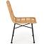 Szék K401 Rattan/Szövet/Fém Natural/fekete,13