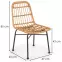 Szék K401 Rattan/Szövet/Fém Natural/fekete,2