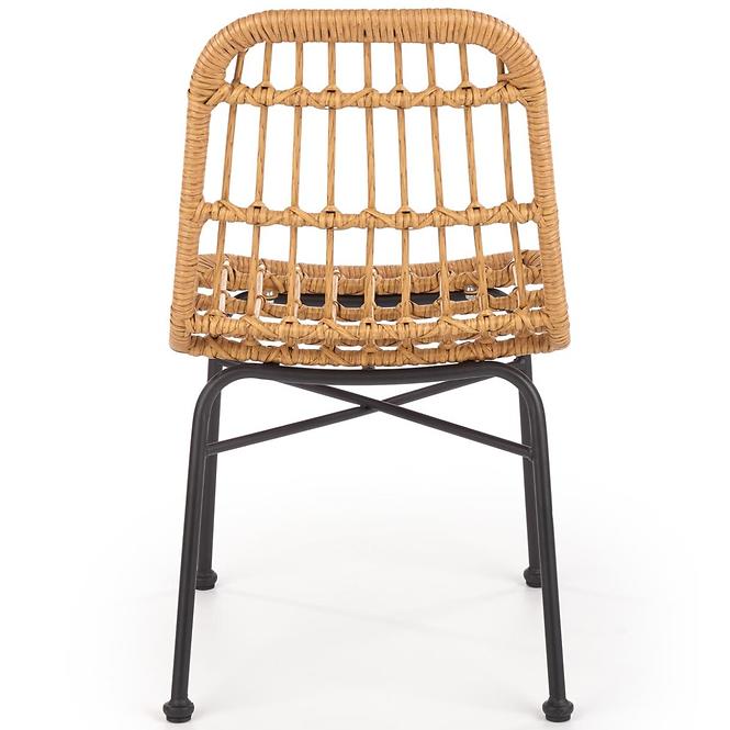 Szék K401 Rattan/Szövet/Fém Natural/fekete