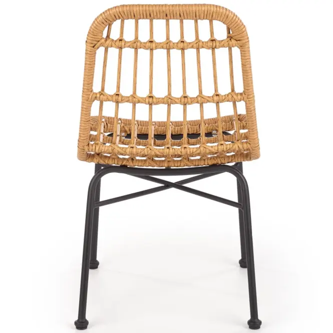 Szék K401 Rattan/Szövet/Fém Natural/fekete,3