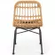 Szék K401 Rattan/Szövet/Fém Natural/fekete,3