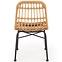 Szék K401 Rattan/Szövet/Fém Natural/fekete,3